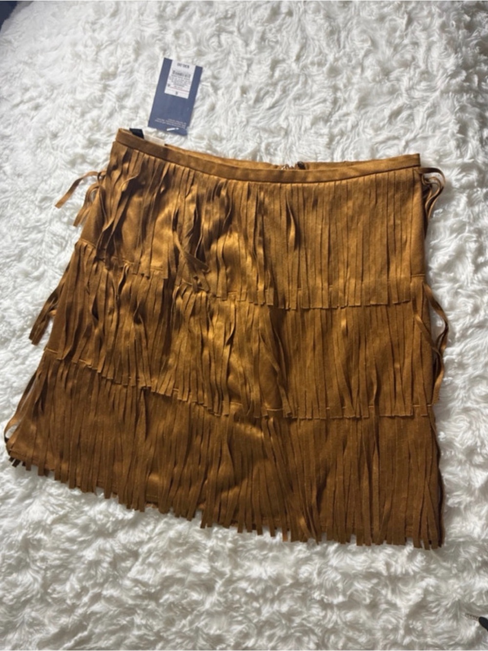 Universal Thread Tan Fringe Mini Skirt